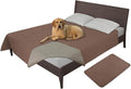 Easy-Going 100% Waterproof Dog Bed Cover, Non-Slip Pet Blanket for Furniture, Washable Couch Cover, Repleasement Sofa Cover (86x82 in,Brown)