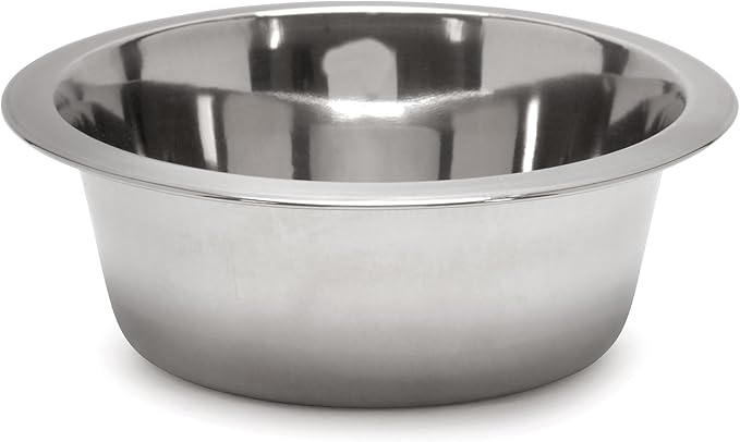 Jeffers Pet Standard Weight Stainless Steel Bowls for Dogs, Cats, Puppies, Kittens, Food & Water, Durable Feeding Dish, Travel, Camping, Indoor Outdoor Use, Dishwasher Safe - 3 Quart 12 Pack