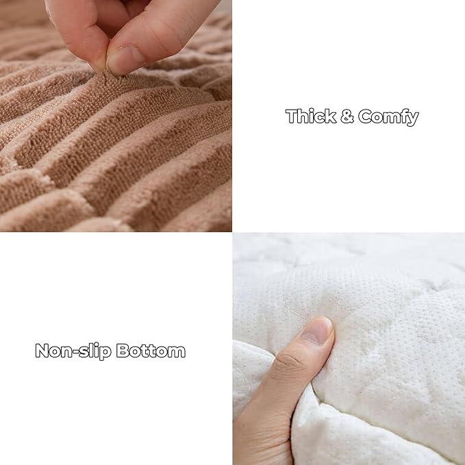 FUNNY FUZZY Pet Couch Covers for Sofa, Washable Dog Couch Cover Protector for Dogs, Flannel Couch Covers for Dogs Pet Friendly Pets Mat Bed (Brown, 19.7"x19.7")