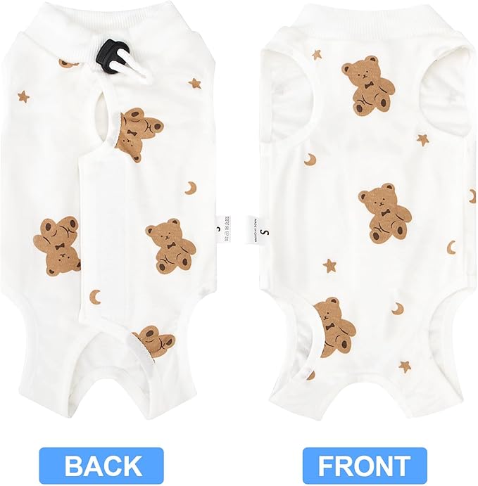 Coppthinktu Cat Recovery Suit Female, Breathable Cat Onesie After Surgery Female for Abdominal Wounds or Skin Diseases, Surgery Recovery Suit Kitten Surgical Onesie After Spay Wear Anti Licking