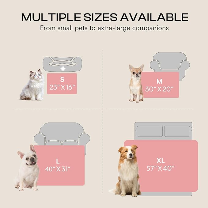 Luciphia Soft 300GSM Fleece Pet Blanket for Small Medium Large Dogs Washable 3D Textured Flannel Cat Puppy Decorative Furniture Protector Throw Durable Grey, M(30''x20'')