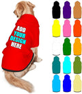Custom Dog Hoodie Personalized Photo Text Logo Name Dog Clothes, Soft & Warm for Puppy Sweatshirt Hooded for Small Medium Large Dogs Girl/Boy Cats/Kitten, Red, XL