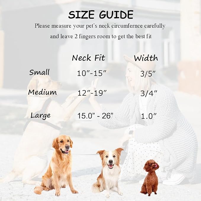 Soft Cotton Hemp Dog Collar with Metal Buckle Adjustable Tweed Dog Collars for Small Medium Large Dogs(Beige,Medium)