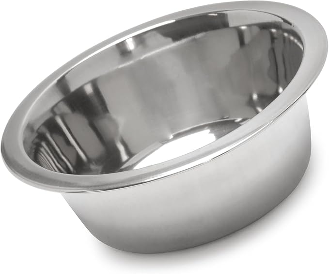 Jeffers Pet Standard Weight Stainless Steel Bowls for Dogs, Cats, Puppies, Kittens, Food & Water, Durable Feeding Dish, Travel, Camping, Indoor Outdoor Use, Dishwasher Safe Pet Accessories -3 Quart