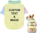 Custom Dog Shirt,Personalized Pet Apparel with Name Text Photo Image,Lightweight Breathable Puppy Kitten Cotton Vest for Small Medium Large Dogs Cats,Puppy Gift (Dopamine Yellow, Small)