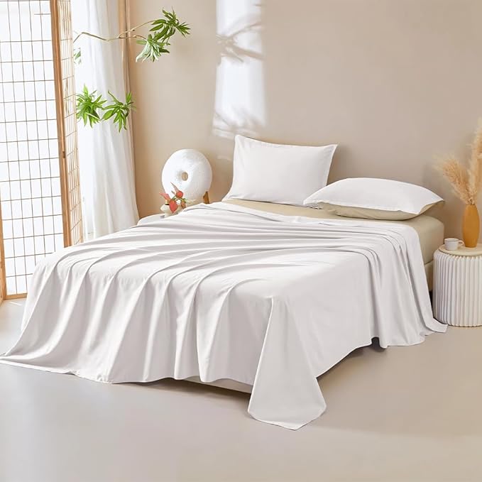 DUJUIKE Waterproof Bed Cover for Dog and Cats,Pet Hair Resistant Bed Sheet Cover, Protective BedLinerCover with 100% Waterproof Breathable Thin Fabric (White, Super King 90 * 118 inch)