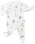 Neutral Baby Clothes Boy Girl Footed Cotton Long Sleeve Double Zipper Onesie