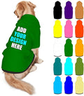 Custom Dog Clothes with Photo Name Logo Personalized Dog Sweaters for Small Medium Large Dogs Breathable Warm, Green, XL