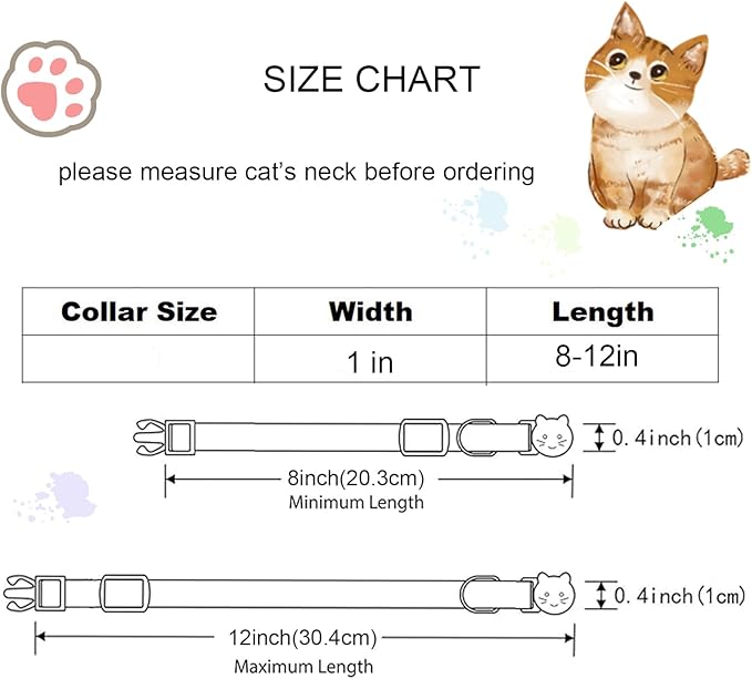 Fall Cat Collar-2 Pack Holiday Cat Collars Pumpkin Print Breakaway with Kitten and Bell Pendant Safety Buckle Pet Collar Cute Cotton Collar for Cats and Small Pets Gift