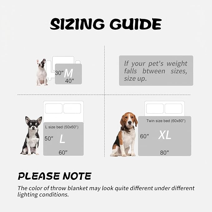 Dog Blanket Paw Bone Pattern 1 Pack 1 Super Soft Warm Flannel Sofa Cover Car Bed Protector, Urine Proof Washable Outdoor Pet Blanket for Puppy Large Dogs & Cats,80"*60" Beige