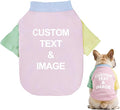 Custom Dog Shirt,Personalized Pet Apparel with Name Text Photo Image,Lightweight Breathable Puppy Kitten Cotton Vest for Small Medium Large Dogs Cats,Puppy Gift (Dopamine Pink, XX-Large)