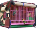 MANON ROSA Bird Cage Cover - Lightproof Birdcage Covers Nighttime- Ideal for Parrots Cockatiels Parakeets Cockatoos Lovebirds Finches Budgerigars Conure (L(19.7" Lx13.8 Wx13 H),Camouflage)