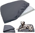 Dog Bed Cover Waterproof Replacement Machine Washable Covers for 47x29 Inch Dog Bed Heavy Duty Scratch Resistant Mattress Protector Pet Bed Cover Only Grey