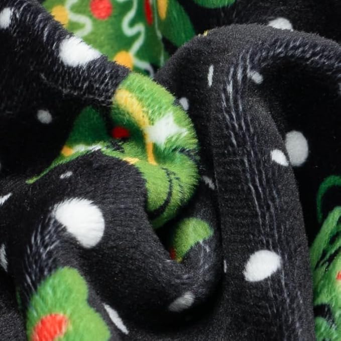 Fitwarm Christmas Tree Dog Pajamas, Christmas Clothes for Small Dogs Boy Girl, Holiday Pet Outfit, Black, Red, Green, Yellow, XXL