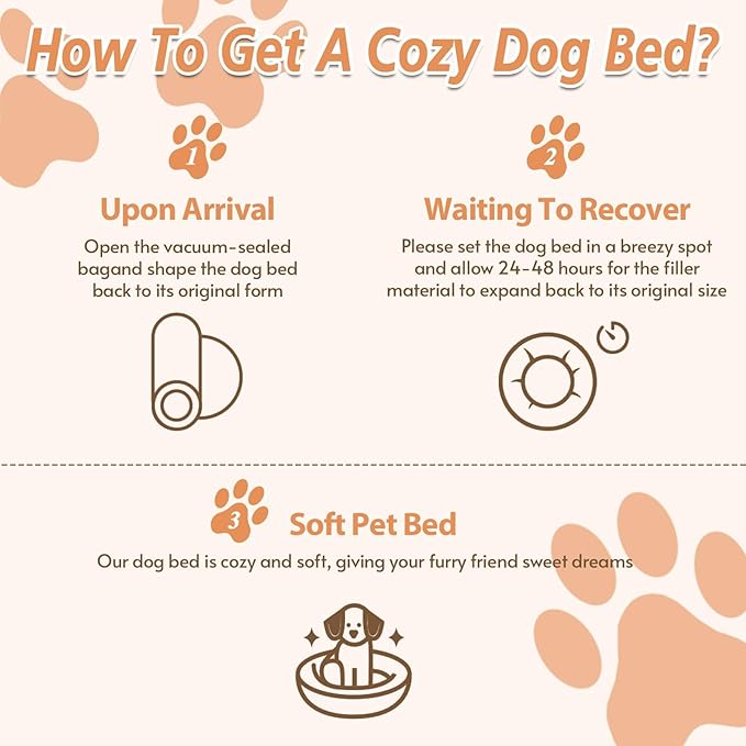 JOLLYVOGUE Calming Dog Bed Medium Size Dog, Anti-Anxiety Donut Medium Pet Bed, 31 inches Fluffy Faux Fur Round Cat Bed, Fits up to 45 lbs Pets (Aqua Blue)