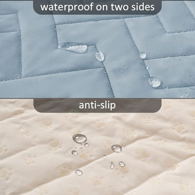fuguitex Waterproof Dog Bed Cover Couch Cover for Pet Anti-Slip Cat Mat Pet Pad Blanket for Sofa Chair Recliner Bed Furniture Protrctor