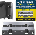 Flipper Nano Aquarium Algae Scraper for Fish Tank Cleaning Kits – Stainless Steel Replacement Blades for Glass Tanks – Aquarium Cleaner Blades, 2 Pack