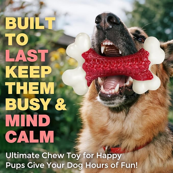 10-Pack Tough Dog Toys, Toys for Aggressive Chewers Large Breed, Chew Dogs, Bone Toy Nylon Dogs Almost Indestructible