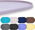 Hubulk 100% Waterproof Silicone Pet Feeding Mat with Raised Edge for Food and Water, Dog Bowl Mats, Cat Bowls Placemat with High Lip Protects Floor for Cats and Dogs (Dove, 32" L x 24" W)