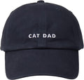 Cat Mom & Dad Hats for Proud Cat Parents | for Men & Women | Embroidered Text - Adjustable Fit - 100% Cotton