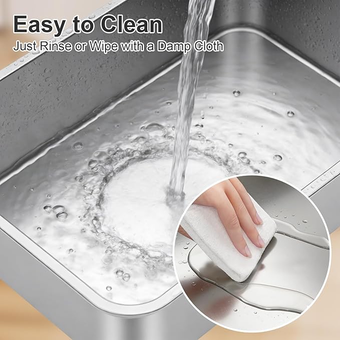 X-Large Stainless Steel Litter Box with High Sided, Metal Cat Litter Box, Odor-Free Non-Stick Litterbox Pan, Easy to Clean Pet Supplies Toilet Tray for Indoor Cats, Kittens or Multicat Homes