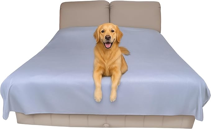 SILLY LEGACY Thin Reversible Waterproof Protective Cover or Liner for Bed or Couch (Twin Size, 90 x 55 inch), for Dogs and Cats, Babies; Incontinence, Dirt, Drool