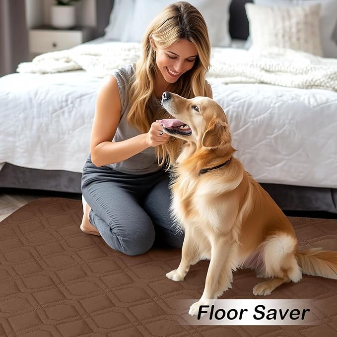 hyha Waterproof Dog Bed Blanket, Soft Pet Blankets, Waterproof Couch Cover for Dogs, Reversible Sofa Covers Washable for Furniture (52x82 Inch, Brown/Chocolate)