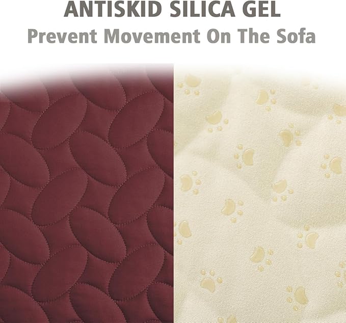 Ameritex Waterproof Pet Bed Cover Anti-Slip Dog Bed Blanket for Sofa and Furniture Waterproof New Pattern Design (Burgundy, 30x80 Inch (Pack of 1))
