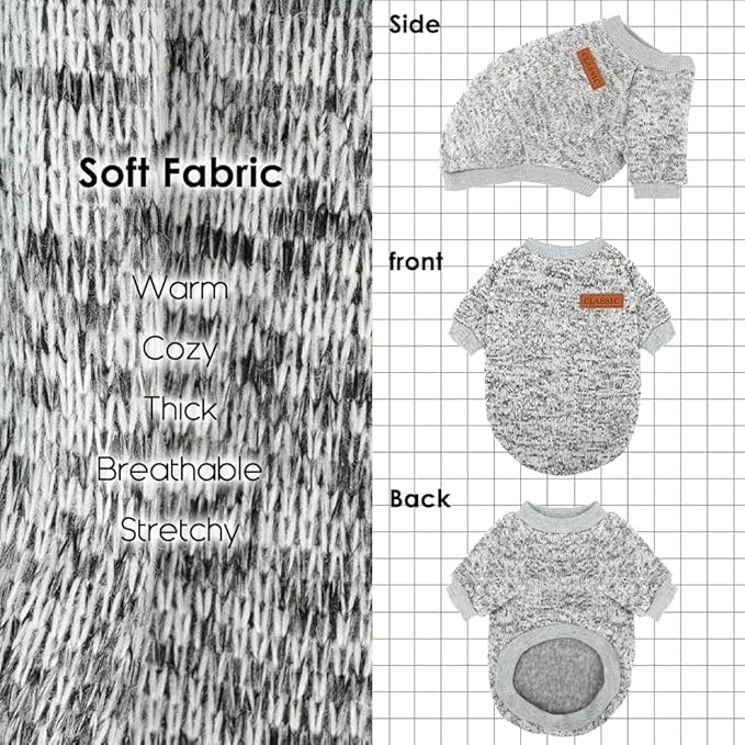 1 Pc Dog Sweaters for Small Dogs Girl Boy Winter Fleece Clothes Warm Soft Dog Sweatshirt Outfit for Dogs Cats Pet Apparel