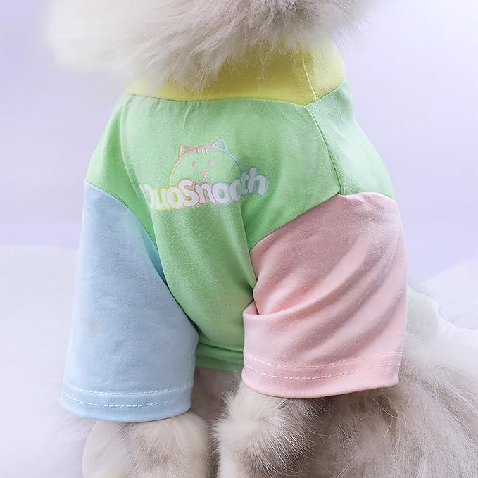 Custom Dog Shirt,Personalized Pet Apparel with Name Text Photo Image,Lightweight Breathable Puppy Kitten Cotton Vest for Small Medium Large Dogs Cats,Puppy Gift (Dopamine Yellow, Medium)