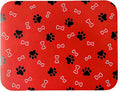 Pet Cat Dog Food Mat Non Slip Mat for Dog Water Bowl Mat Quick Dry Absorbent Cat Feeding Mat, 32 * 17 in, Red