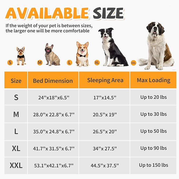 Makigued Orthopedic Dog Bed for Medium Dogs Egg Crate Foam Pet Sofa with Waterproof Liner, Removable Washable Cover, Nonslip Bottom, Cozy Couch for Medium Dogs and Cats, 35.0x24.8X 6.7, Dark Brown