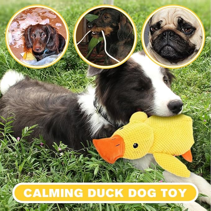 Dog Toys for Aggressive Chewers,2025 Upgraded Dog Chew Toys for Small Large Dogs,Indestructible Puppy Teething Toys,Plush Yellow Stuffed Duck Toy (Pink, Medium)