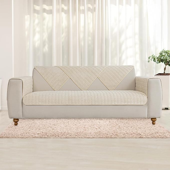 Muamar Dog Bed Cover Sofa Protector,Anti Slip Waterproof Sofa Covers for Living Room Couch Covers,Sofa Mat,Seat Cover,Dog Mat,Pet Pad for Furniture 1 Piece (30x70 inch, Cream White)