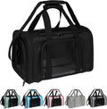 Top tasta Dog Cat Carrier Pet Carriers for Small Medium Large Cats Dogs Carrier Soft Sided Small Puppy Dog Carrier Portable Foldable Airline Approved Dog Cat Travel Carrier Black Medium