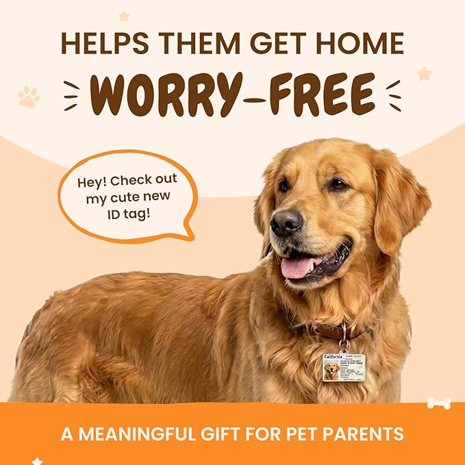 PawFurEver Personalized Dog Driver License ID Tag for Dogs & Cats - Custom Pet License Dog ID Tags Personalized Heavy Duty with Name, Photo & Phone Number, 50 States + DC (Colorado, Wallet Card)