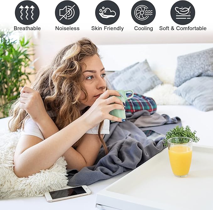 Waterproof Mattress Protector Full, Fitted Sheet Style Breathable Mattress Cover with Deep Pocket Fits Up to 18'', Noiseless Bed Cover for Kids Adults Pets, Machine Washable (Light Gray, 54'' X 76'')