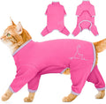 Cat Pajamas for Cats Only, Sticky Hair Cat Clothes, Sphynx Hairless Cats Sweater, Recovery Suit After Surgery, Prevent Lost Hair Kitten Onesie Shirts Costumes Outfits for Pet