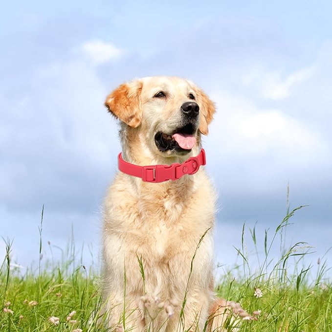 Waterproof Dog Collar Soft Rubber Dog Collar with Safety Buckle Adjustable Pet Collar for Small Medium Large Dogs