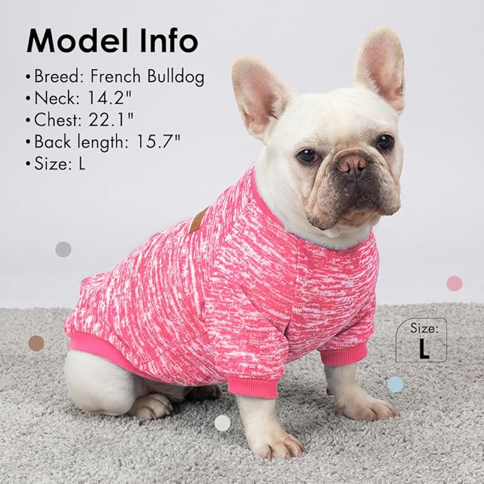 1 Pc Dog Sweaters for Small Dogs Girl Boy Winter Fleece Clothes Warm Soft Dog Sweatshirt Outfit for Dogs Cats Pet Apparel