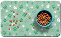 Dog Food Mat, Absorbent Water Bowl Mats Cat Pet Feeding Placemats Green 12 * 20 inch