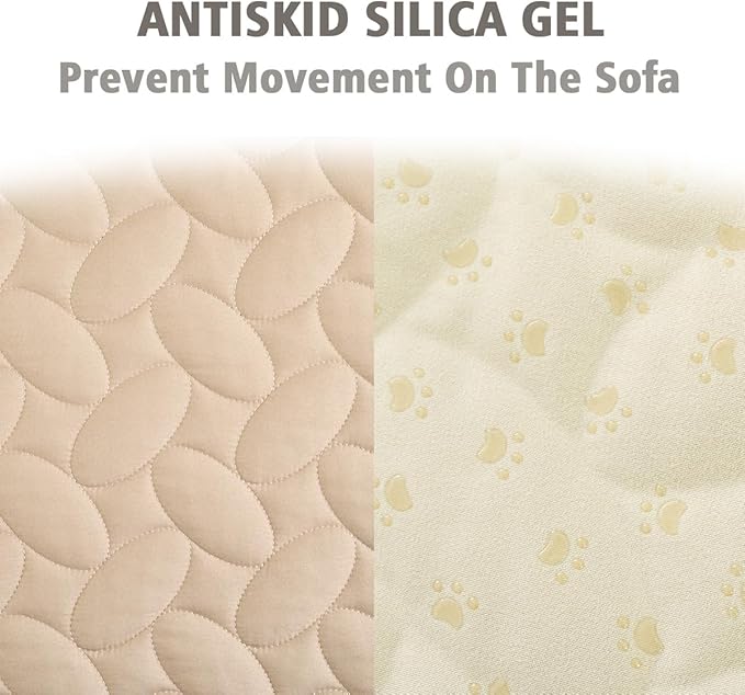 Ameritex Waterproof Pet Bed Cover Anti-Slip Dog Bed Blanket for Sofa and Furniture Waterproof New Pattern Design (Beige, 30x80 Inch (Pack of 1))