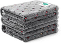 Luciphia 1 Pack 3 Blankets Super Soft Cute Dot Pattern Pet Blanket Flannel Throw for Dog Puppy Cat Large(41x31), Grey