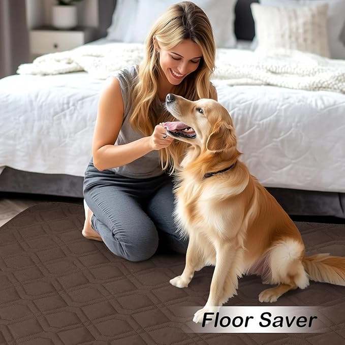 hyha Waterproof Dog Bed Blanket, Soft Pet Blankets, Waterproof Couch Cover for Dogs, Reversible Sofa Covers Washable for Furniture (40x80 Inch, Chocolate/Beige)