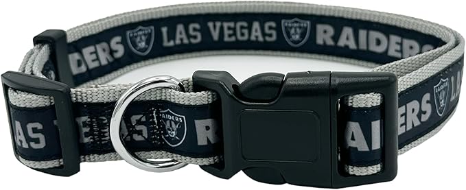 Pets First NFL Raiders Licensed PET COLLAR, Large - Heavy-Duty, Strong, and Durable Dog Collar. Available in 31 Football Teams and 4 Sizes