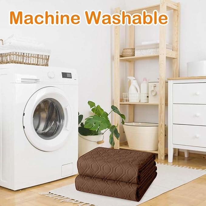 hyha Waterproof Dog Bed Blanket, Soft Pet Blankets, Waterproof Couch Cover for Dogs, Reversible Sofa Covers Washable for Furniture (52x82 Inch, Brown/Beige)
