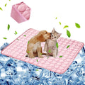 Dog Cooling Mat Pet Cooling Pads Dogs & Cats Pet Cooling Blanket for Outdoor Car Seats Beds (Pink, 28IN * 40IN)