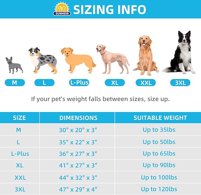 Sunheir Extra Large Orthopedic Dog Bed for Big Dogs - XL Waterproof Dog Bed with Removable Washable Cover & Anti-Slip Bottom, Crate Bed, Deluxe Plush Pet Bed Mat (Grey)