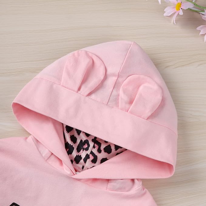 Toddler Baby Girls Clothes Long-sleeve Tie Dye Hoodie Sweatshirt Pants Hooded Outfit Set