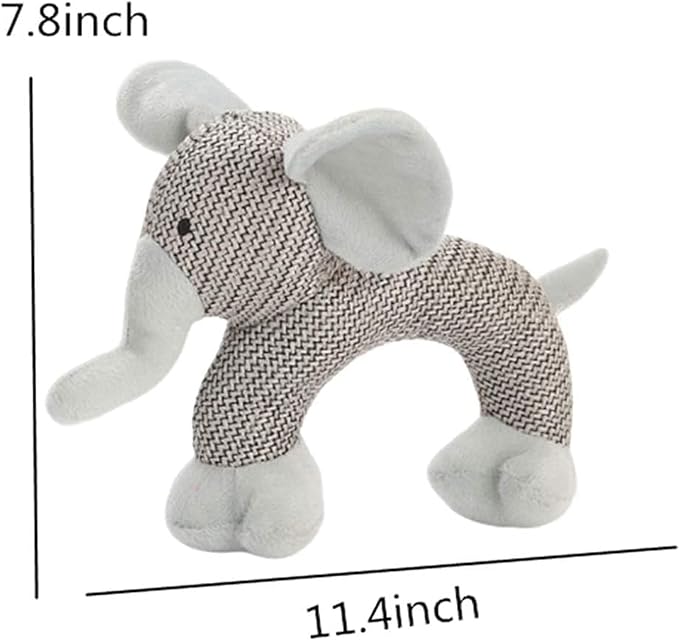 Linen Safari Companions - Linen Dog Toy, Chew-Resistant Natural Linens Squeaky Safari Animal for Small to Medium Dogs, Helps Reduce Destructive Chewing for Indoor Play and Boredom Relief (Monkey)